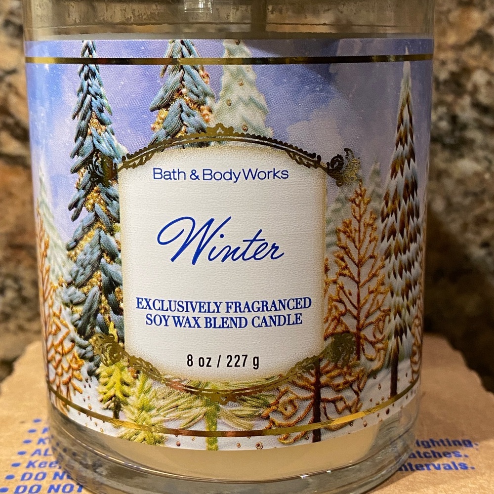❄️ “WINTER" by B&BW, Single Wick Candle, 8-oz / 227 g, NWTag on base